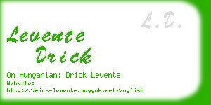 levente drick business card